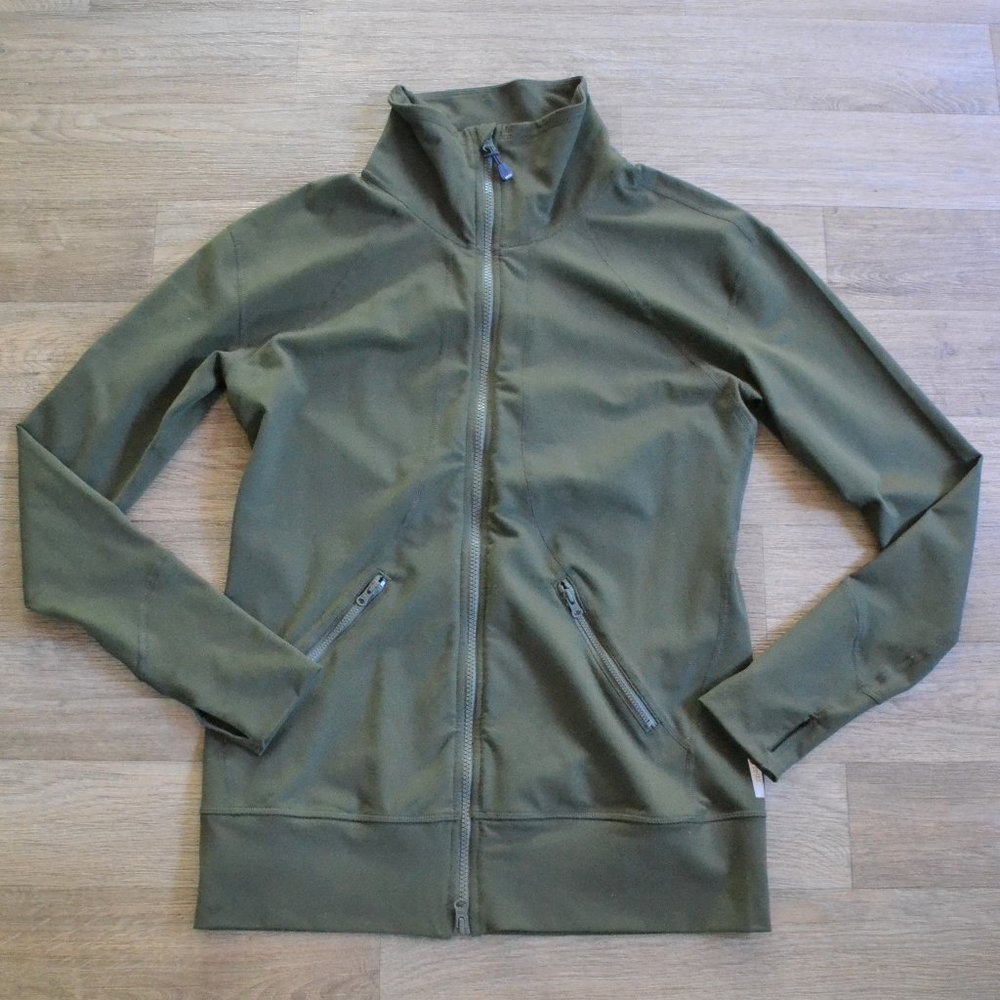 Zella Olive Green Full-Zip Jacket